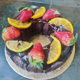 ORANGE STRAWBERRY CHOCOLATE CAKE